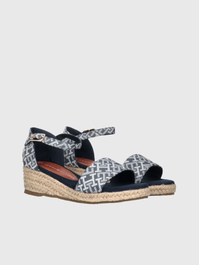 Blue Sandale Wedge  Fete