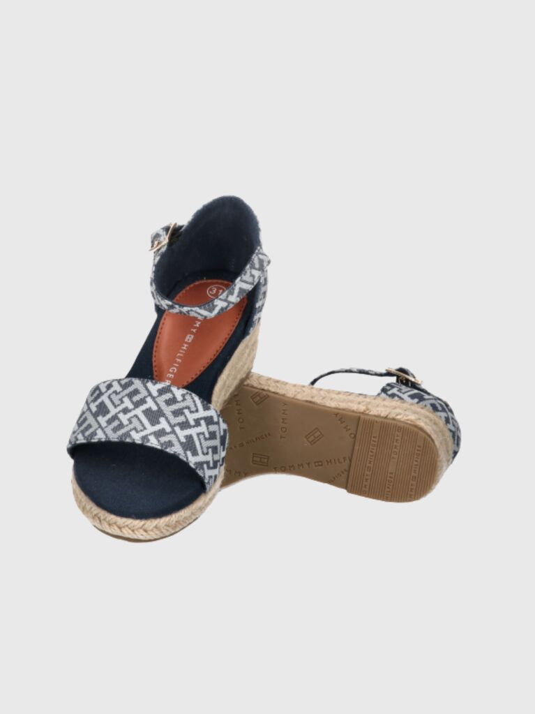 Blue Sandale Wedge  Fete