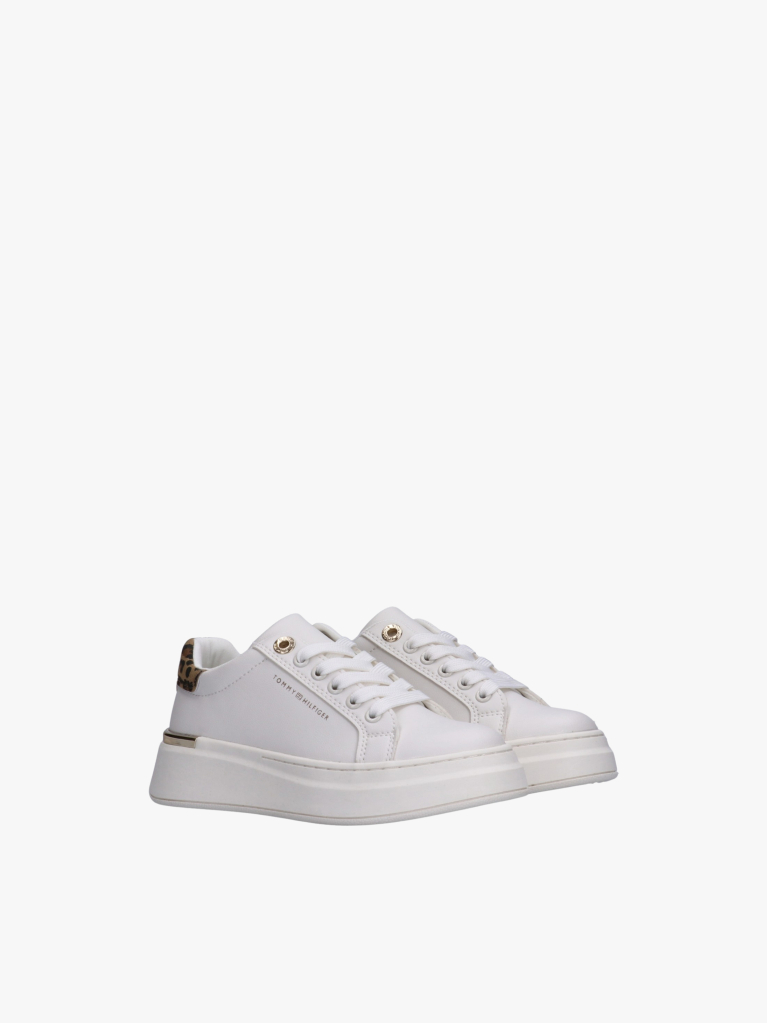 Alb Sneakers Cu Siret  Fete
