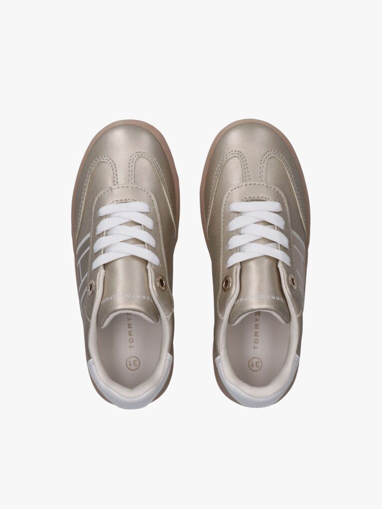 Auriu Sneakers Tonal Cu Steag  Fete