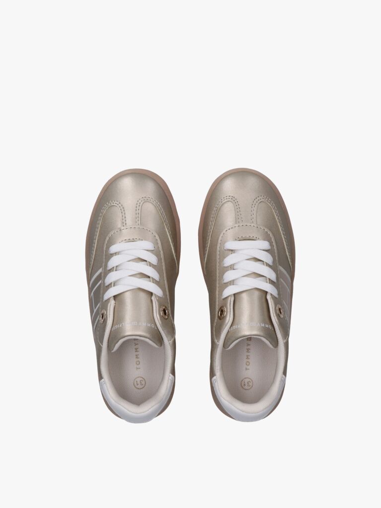 Auriu Sneakers Tonal Cu Steag  Fete