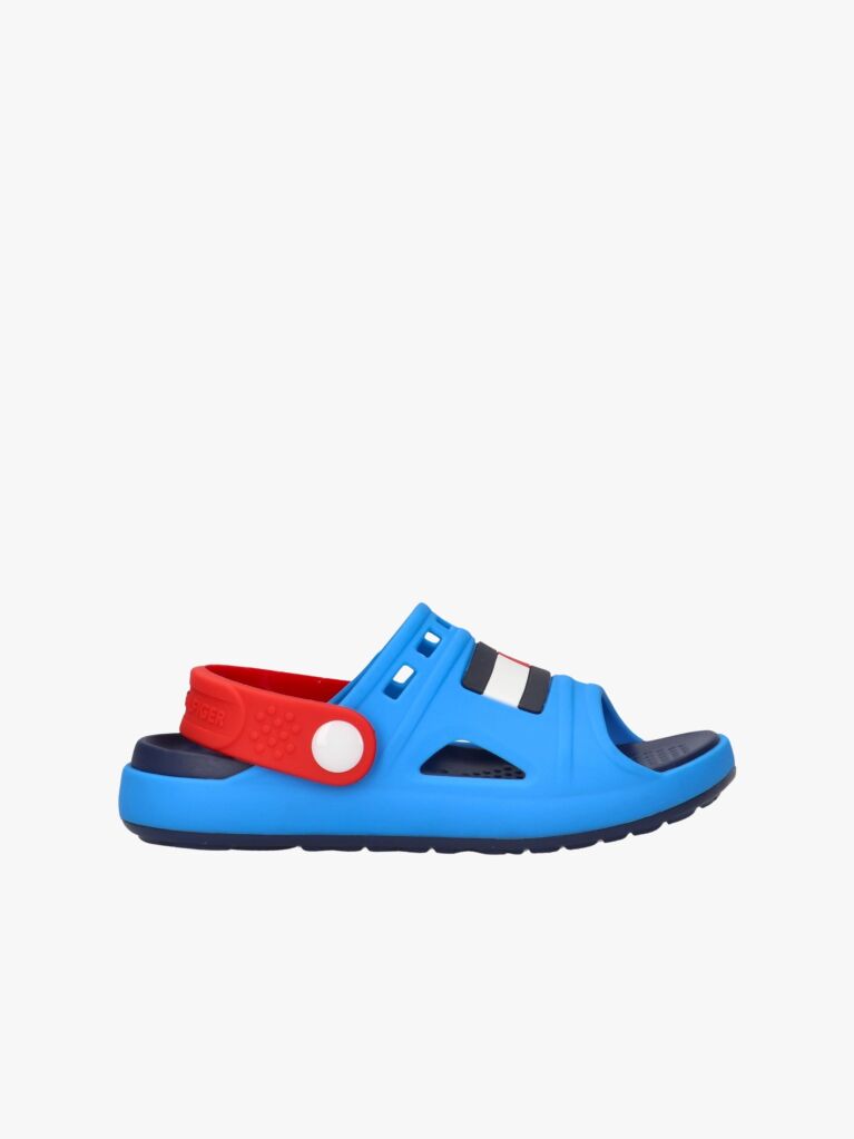 Multi Colour-Blocked Rubberised Flag Sandals  Kids Unisex