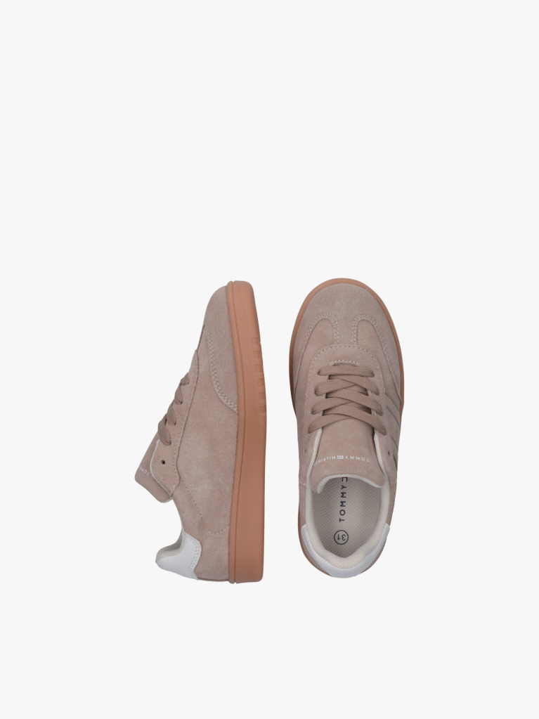 Beige Lace-Up Sneakers  Kids Unisex