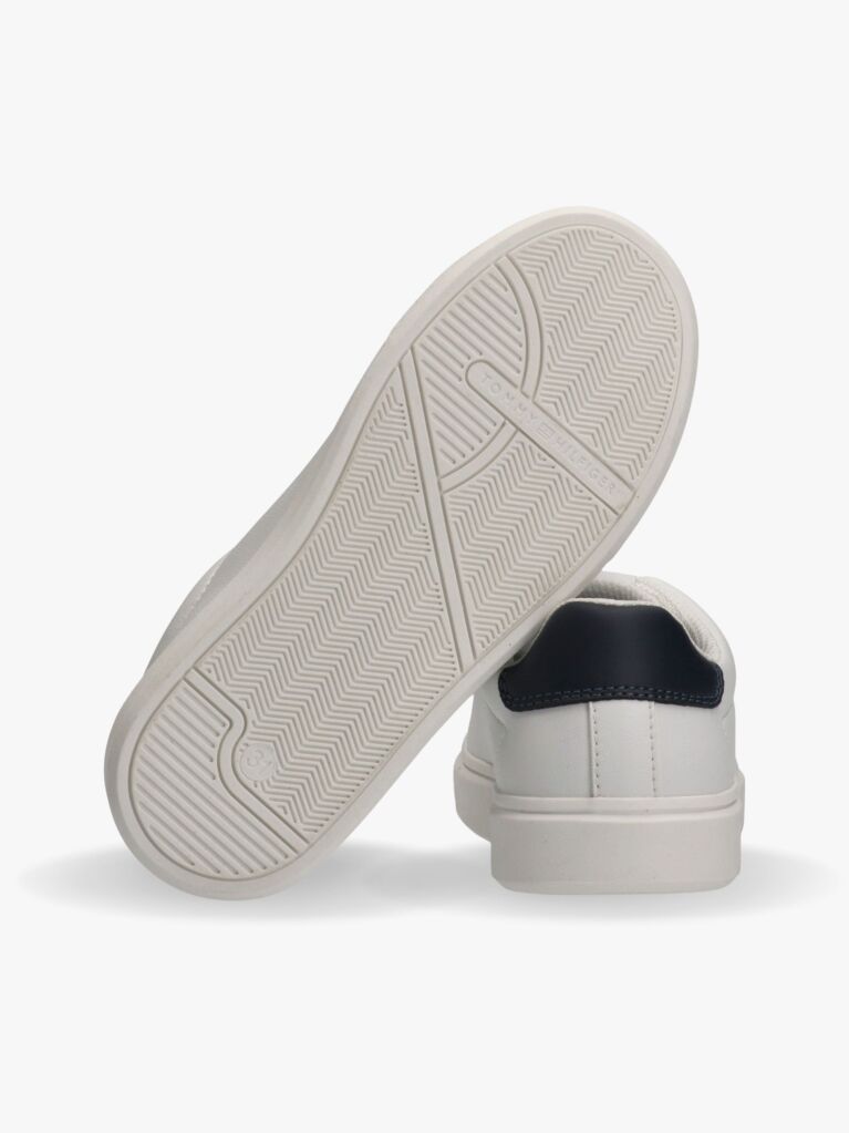 Alb Sneakers Cu Sireturi Si Steag Brodat  Copii unisex