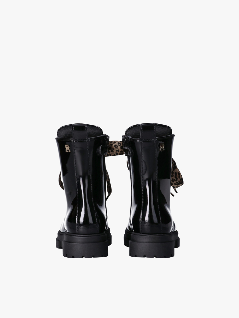 Black Lace-Up Ankle Boots  Girls