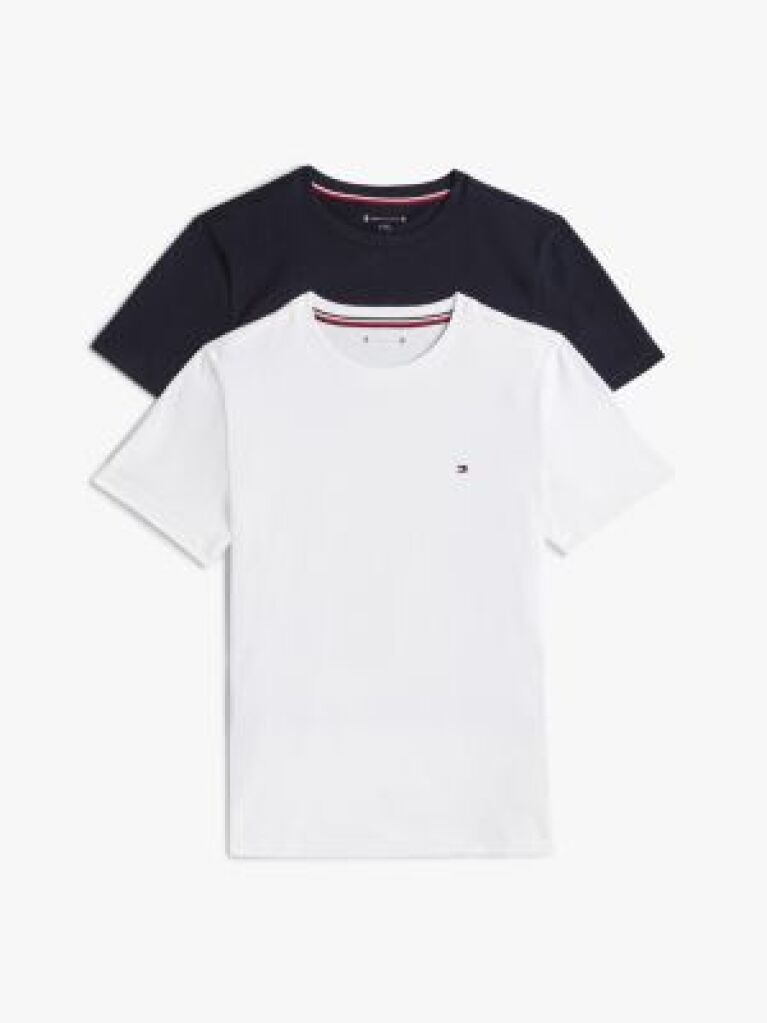 Multi Pachet De Doua Tricouri Cu Guler Crew  Baieti