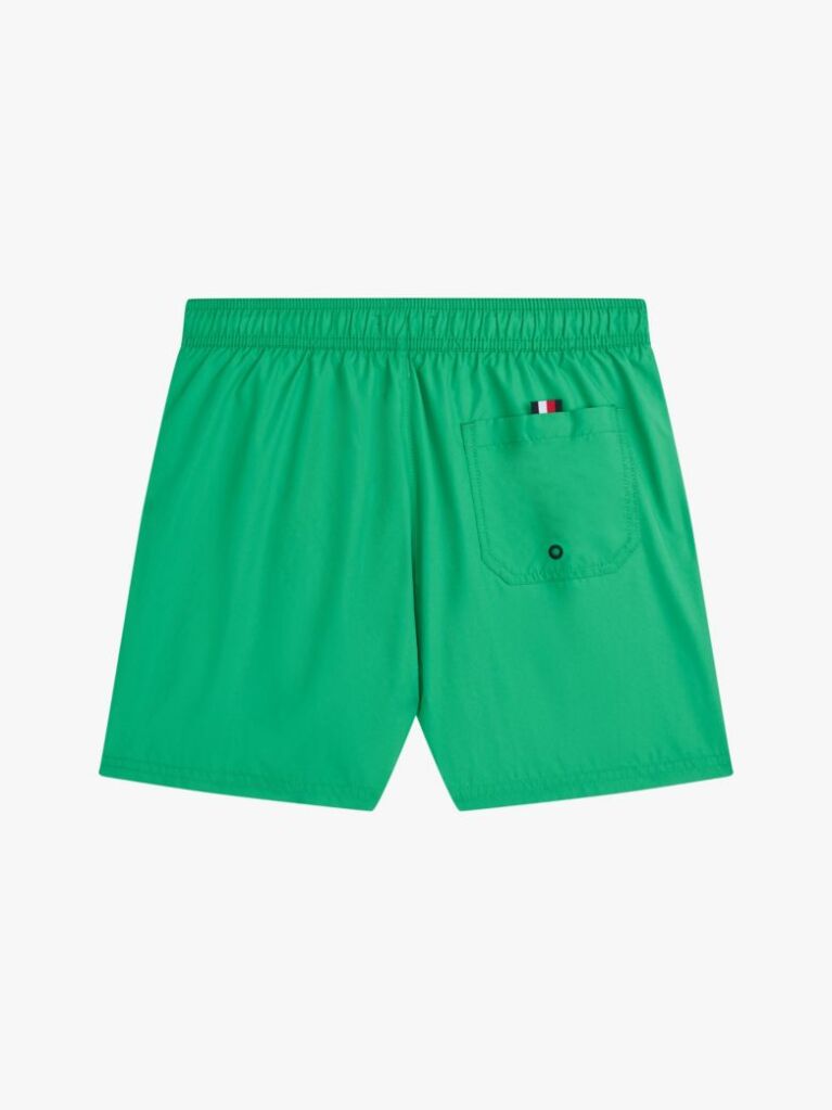 Green Original Logo Mid Length Swim Shorts  Boys