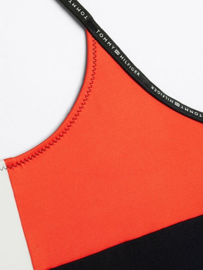 Multi Hilfiger Flag Halterneck One-Piece Swimsuit  Girls