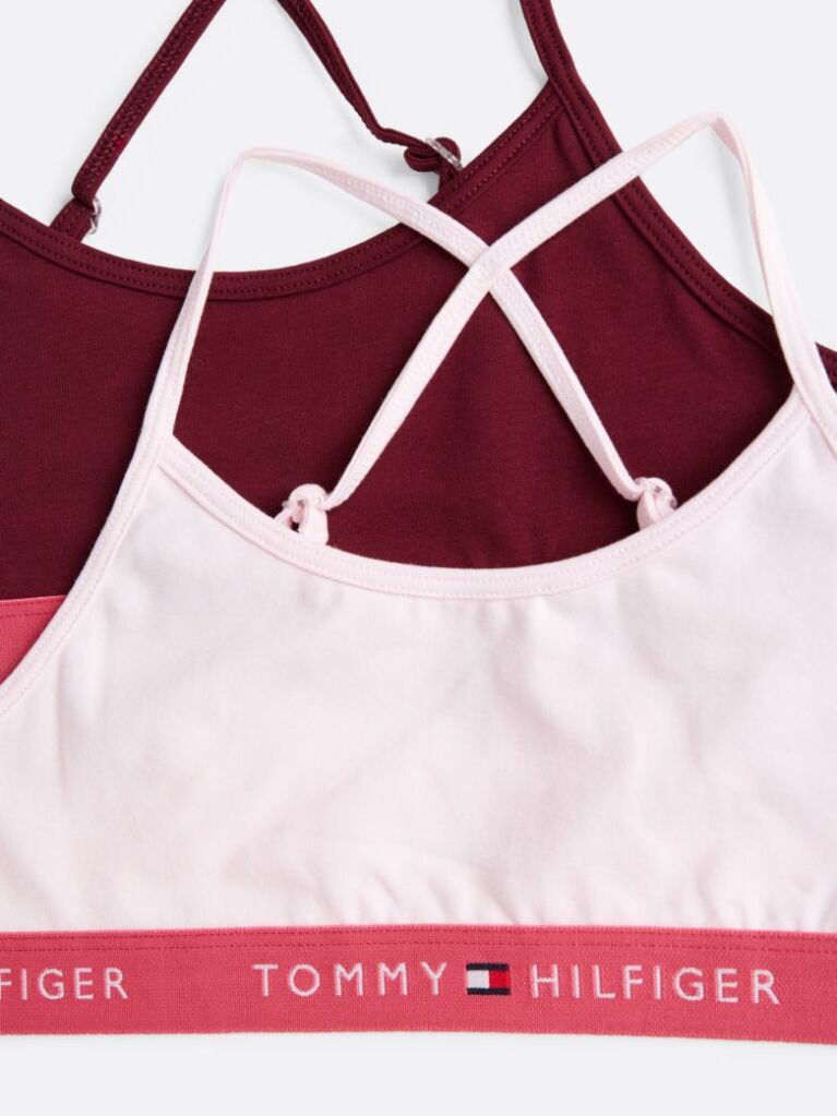 Multi 2-Pack Crossover Strap Unpadded Bralettes  Girls
