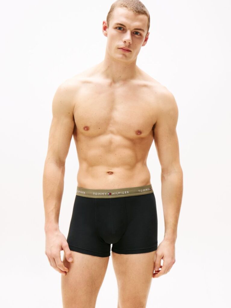 Multi 3-Pack Logo Waistband Trunks  Men