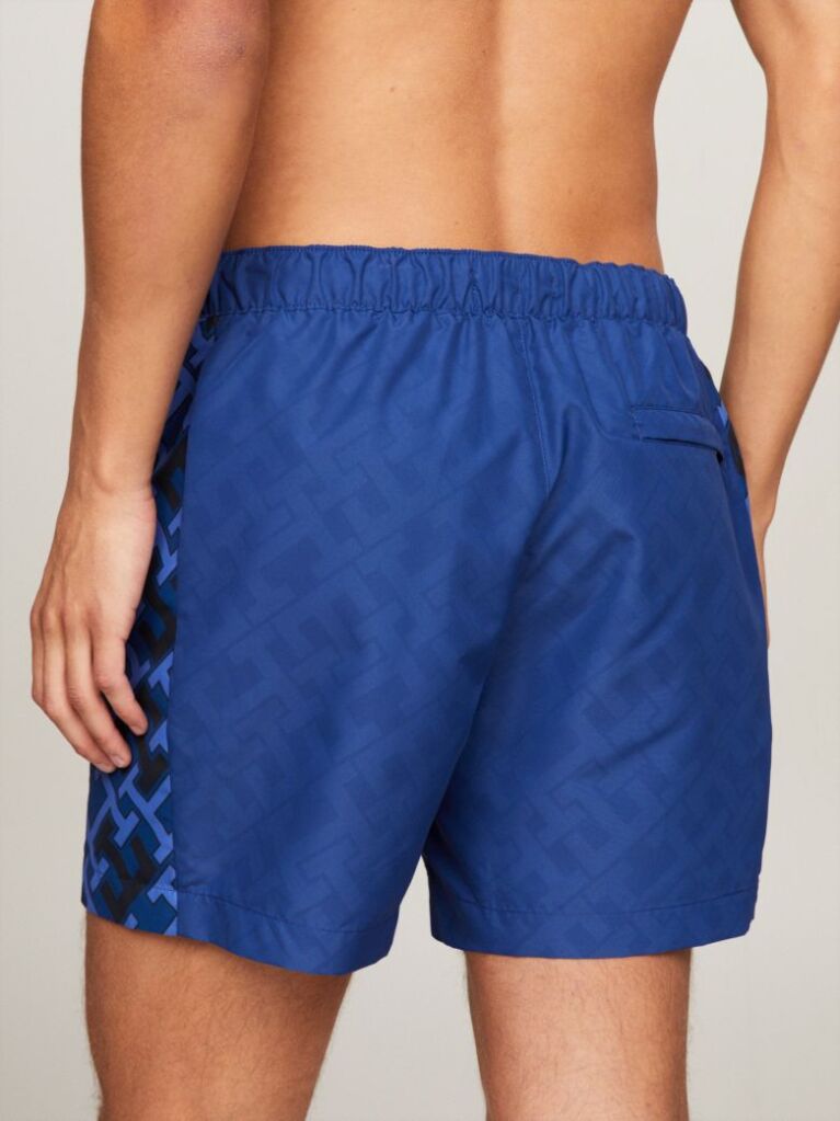 Blue Pantaloni Scurti De Baie TH Monogram   Barbati