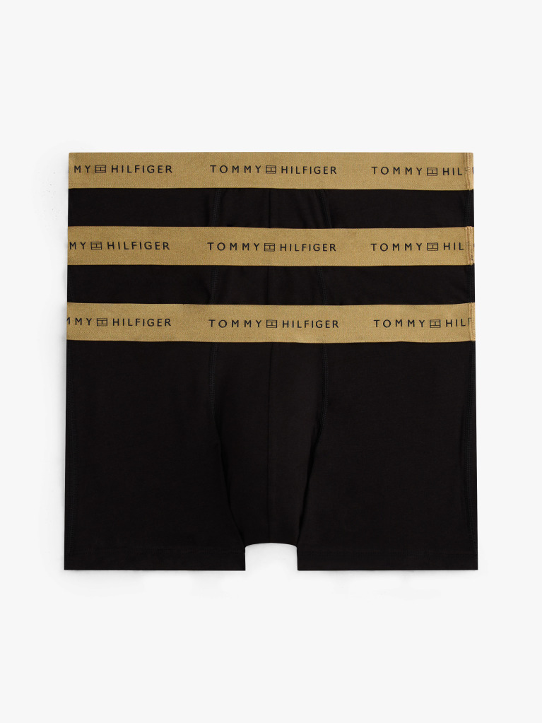 Negru Set Cadou 3 Perechi De Boxeri Cu Logo Metallic  Barbati