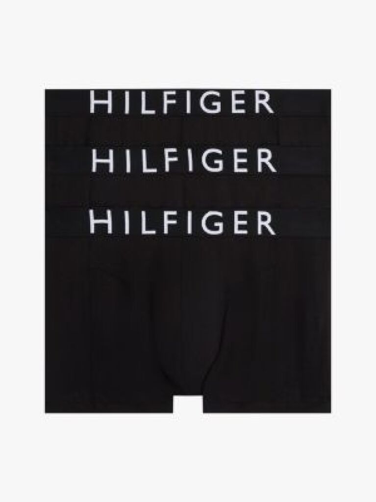 Black 3-Pack Logo Waistband Trunks  Men