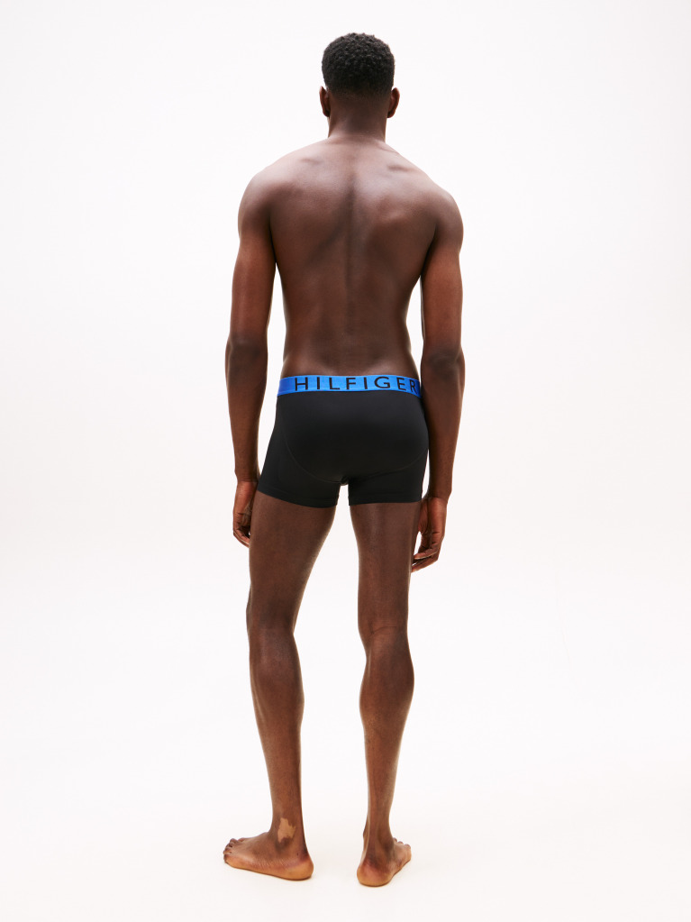Multi 3-Pack Microfibre Logo Waistband Trunks  Men
