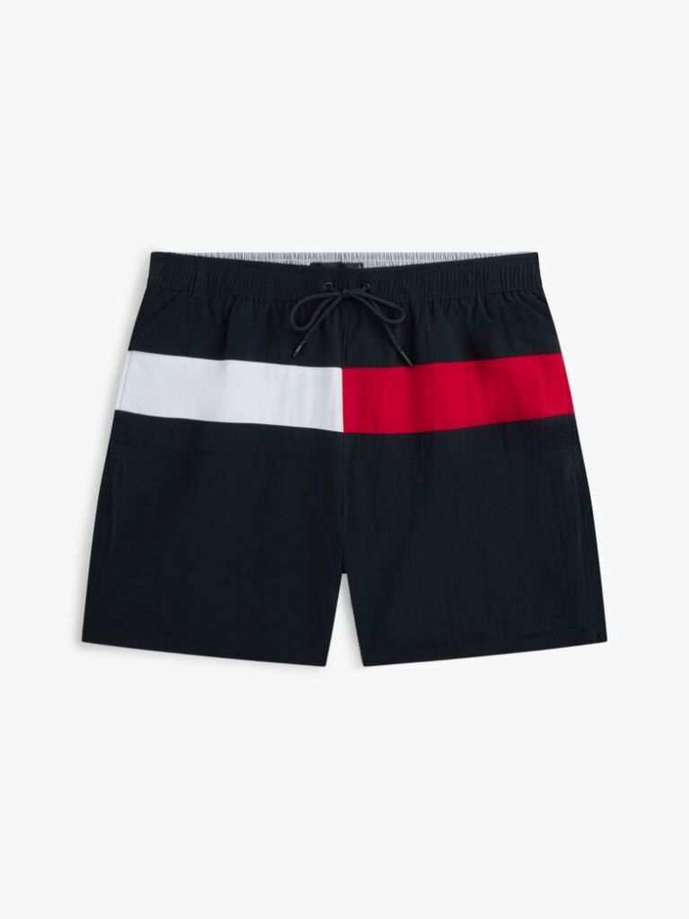 Blue Hilfiger Flag Mid Length Swim Shorts  Men