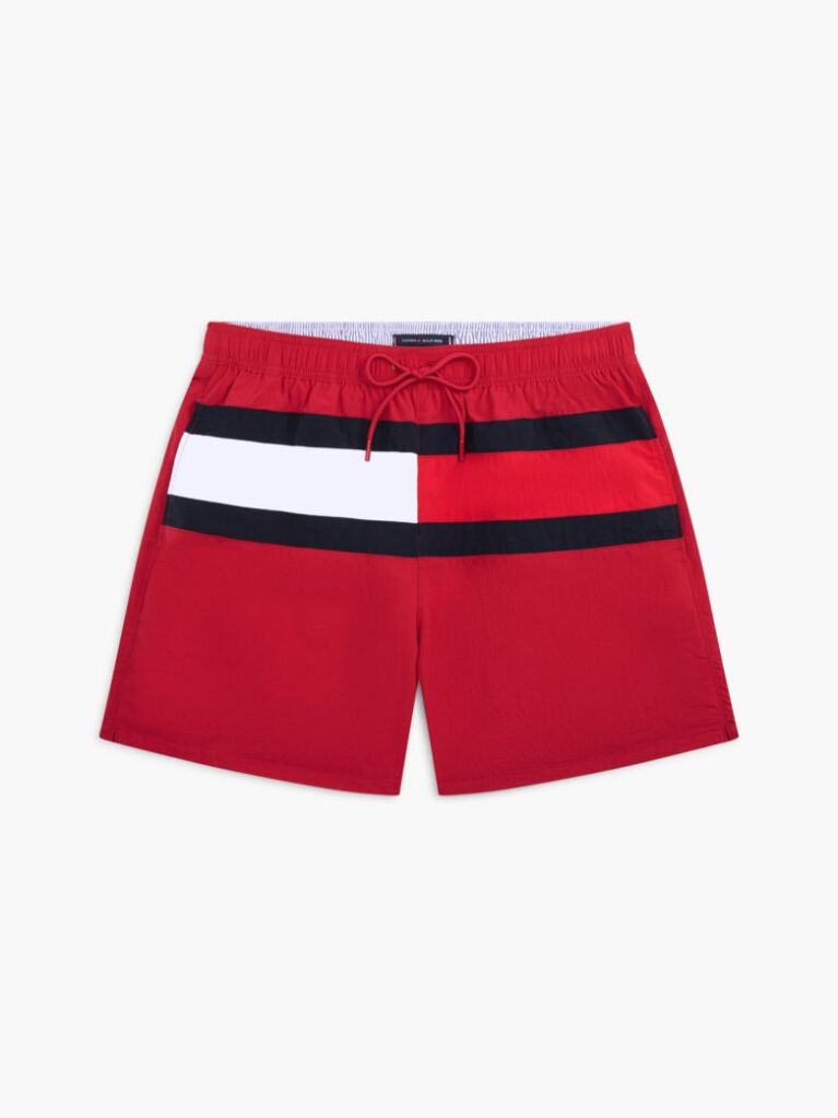 Multi Hilfiger Flag Mid Length Swim Shorts  Men