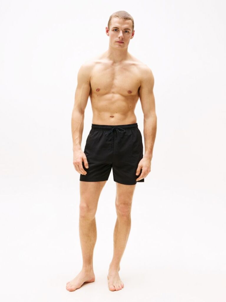 Negru Pantalon Scurt De Baie Essential Lungime Medie  Barbati