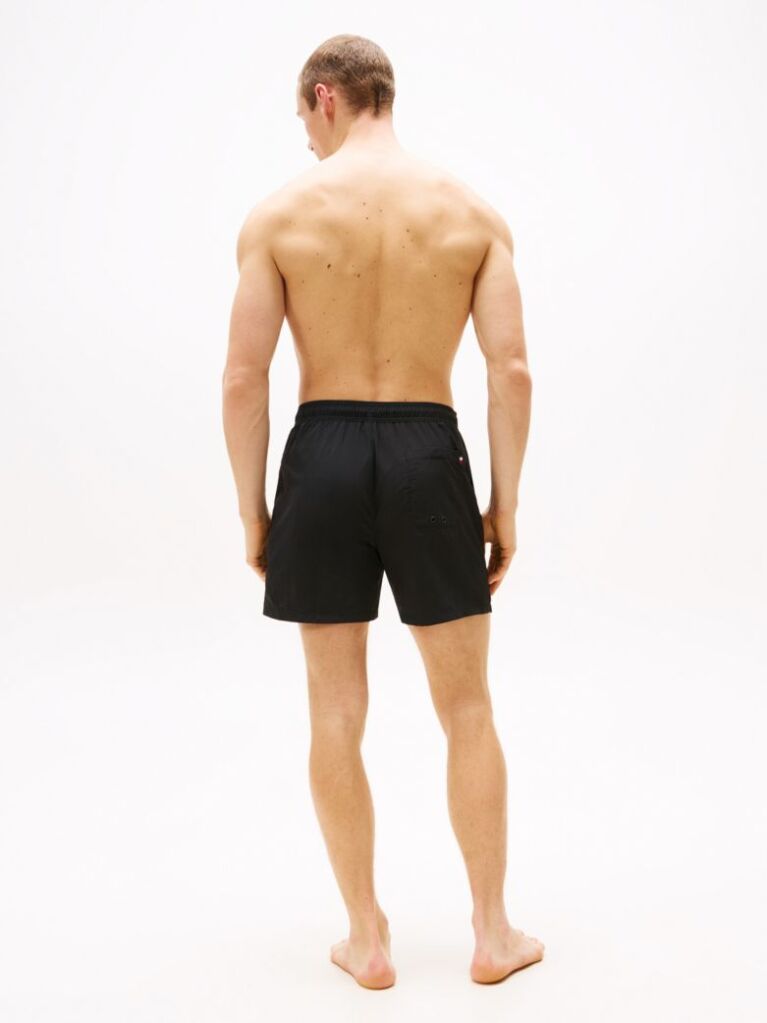Negru Pantalon Scurt De Baie Essential Lungime Medie  Barbati