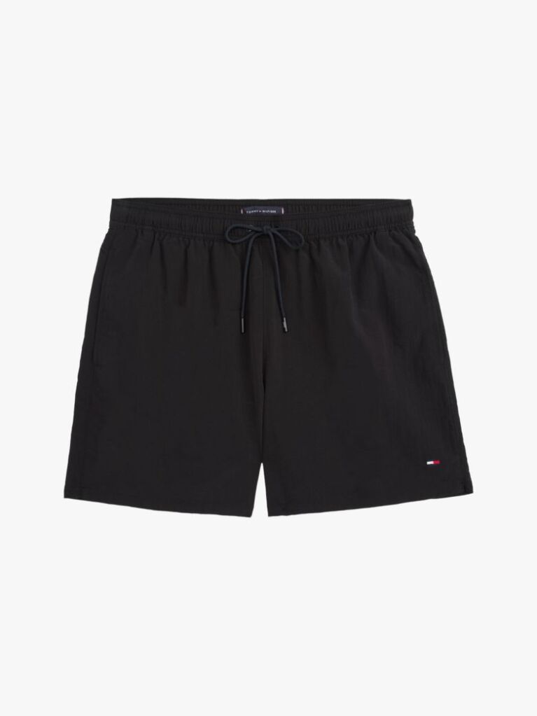 Negru Pantalon Scurt De Baie Essential Lungime Medie  Barbati