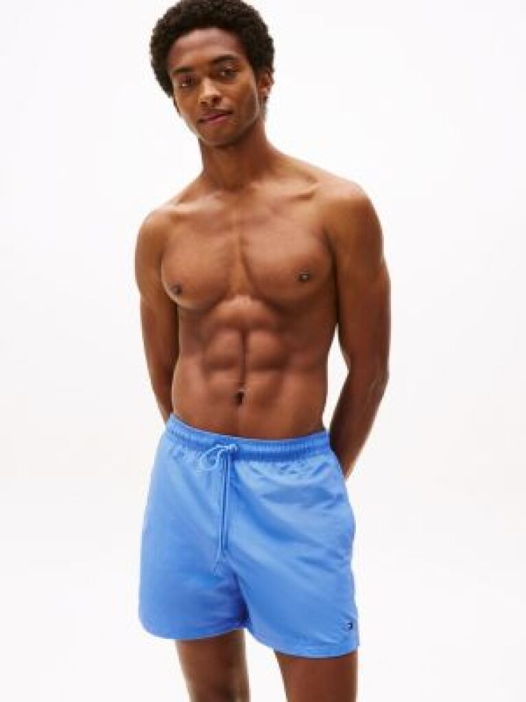 Blue Pantalon Scurt De Baie Essential Lungime Medie  Barbati