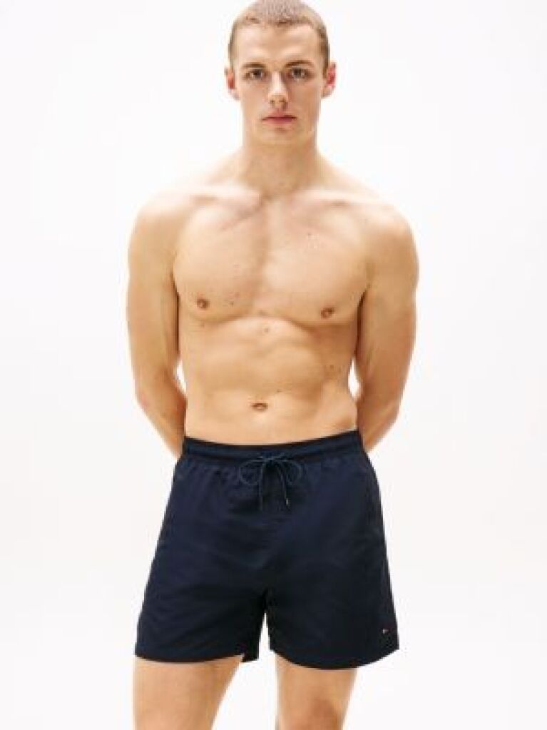 Blue Pantalon Scurt De Baie Essential Lungime Medie  Barbati