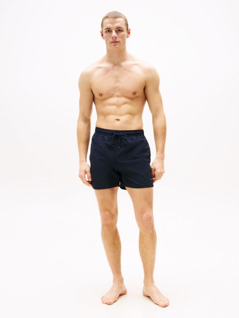 Blue Pantalon Scurt De Baie Essential Lungime Medie  Barbati