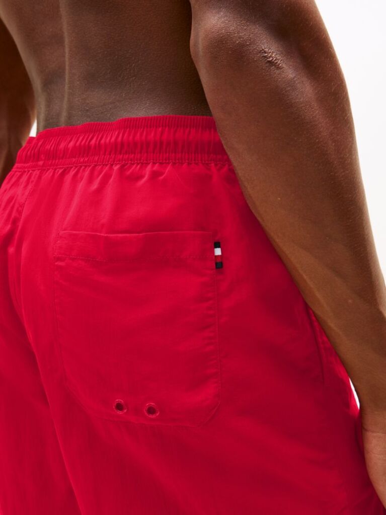 Rosu Pantalon Scurt De Baie Essential Lungime Medie  Barbati
