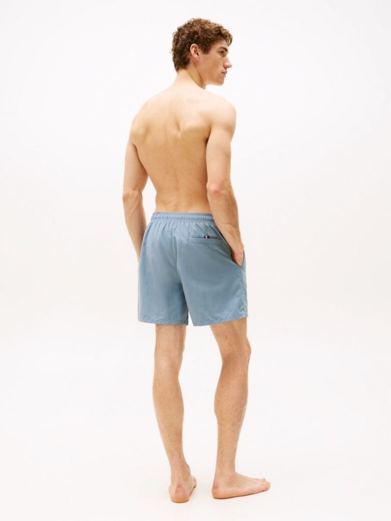 Blue Pantalon Scurt De Baie Signature Logo Lungime Medie  Barbati