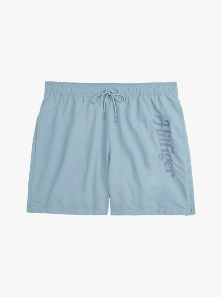 Blue Pantalon Scurt De Baie Signature Logo Lungime Medie  Barbati