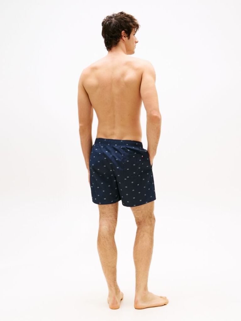 Blue Print Mid Length Swim Trunks  Men
