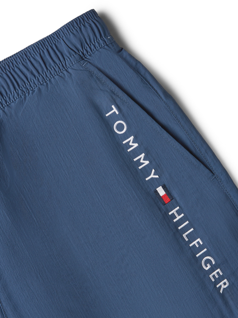 Blue Pantaloni Scurti De Plaja Cu Lungime Medie Cu Logo Original  Barbati