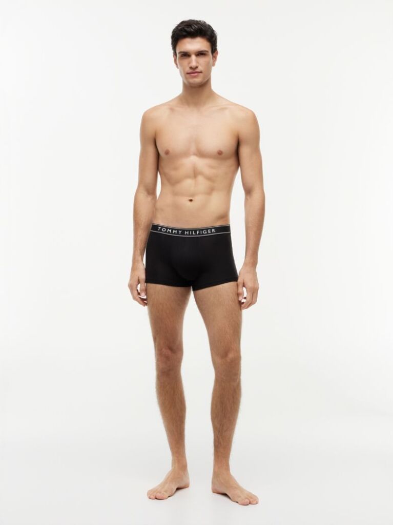 Negru Essential Set De 3 Boxeri Cu Logo  Barbati
