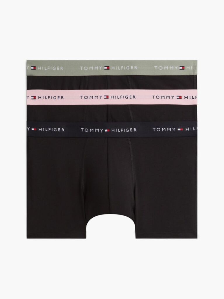 Multi Set De 3 Boxeri Cu Banda Elastica Si Logo Repetat  Barbati