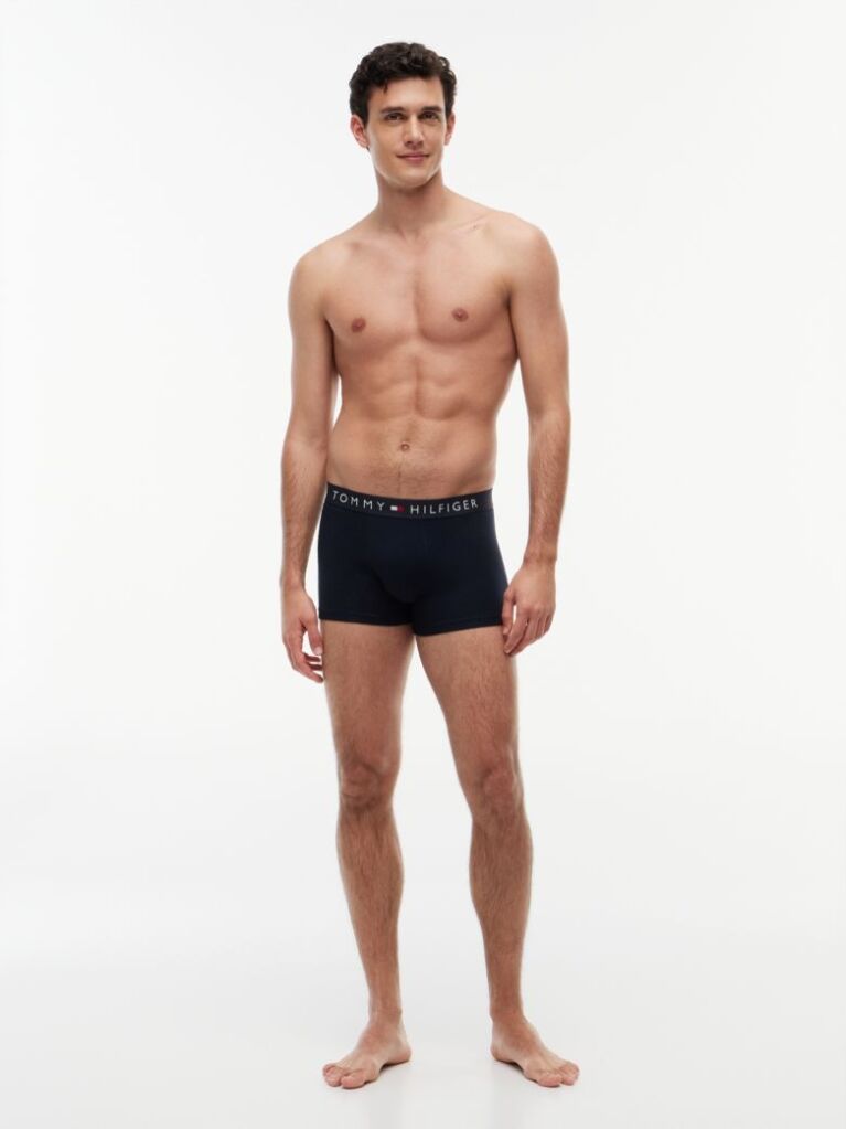 Blue 3-Pack TH Original Logo Waistband Trunks  Men