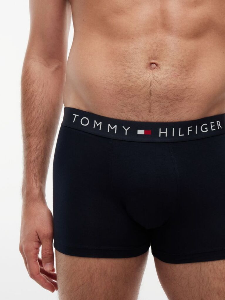 Blue 3-Pack TH Original Logo Waistband Trunks  Men