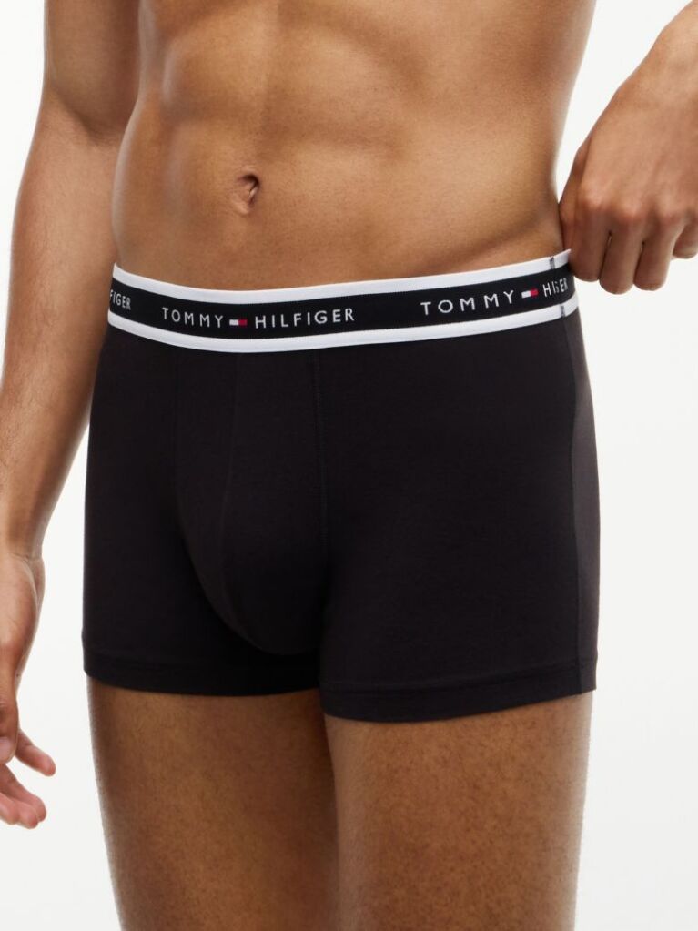 Black 3-Pack Signature Logo Waistband Trunks  Men