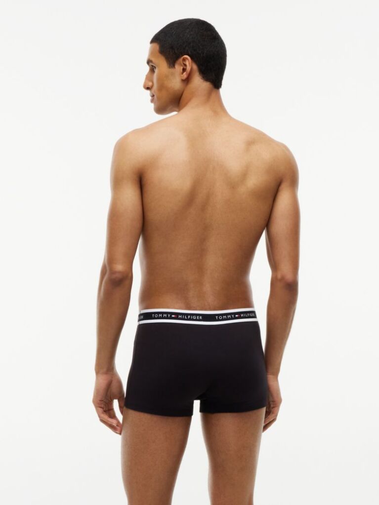 Black 3-Pack Signature Logo Waistband Trunks  Men