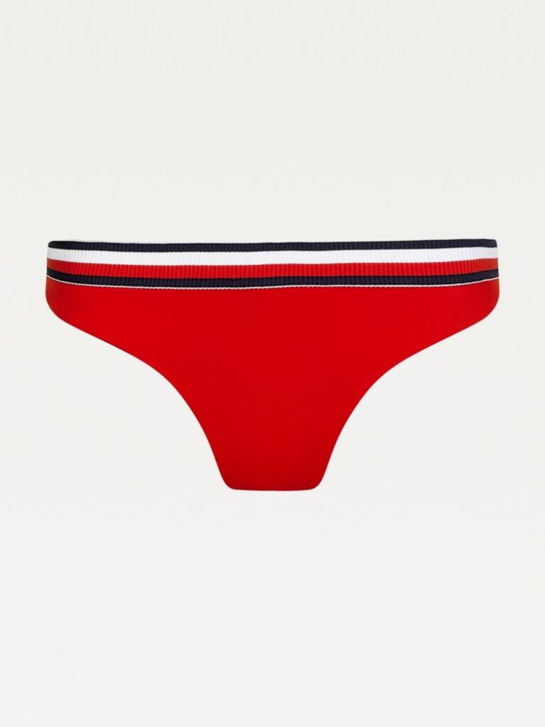 Rosu Bikini Slip Cu Detalii Signature  Femei