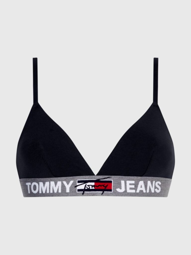 Negru Sutient Triunghi Logo Underband Unlined  Femei