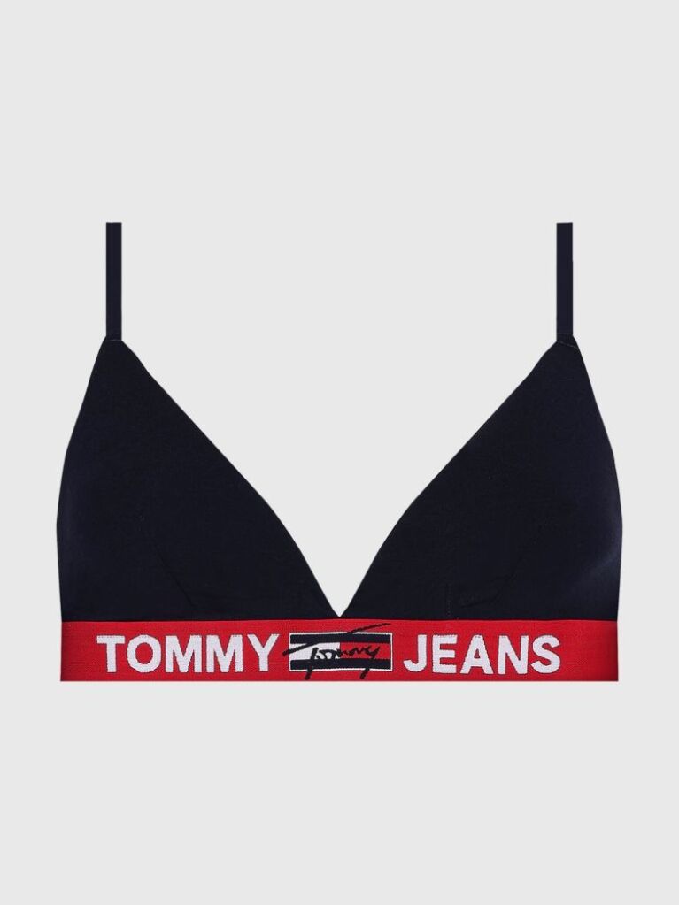 Blue Logo Underband Unlined Triangle Bra  Women