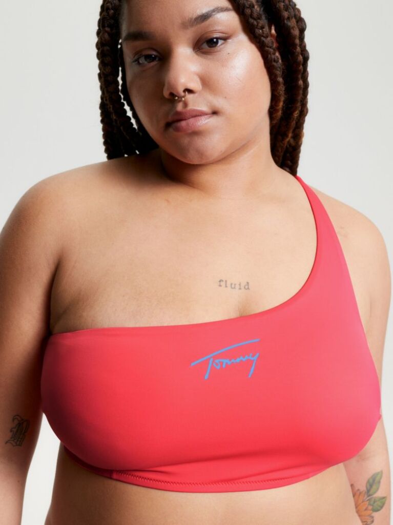 Pink Signature One Shoulder Bikini Top  Women