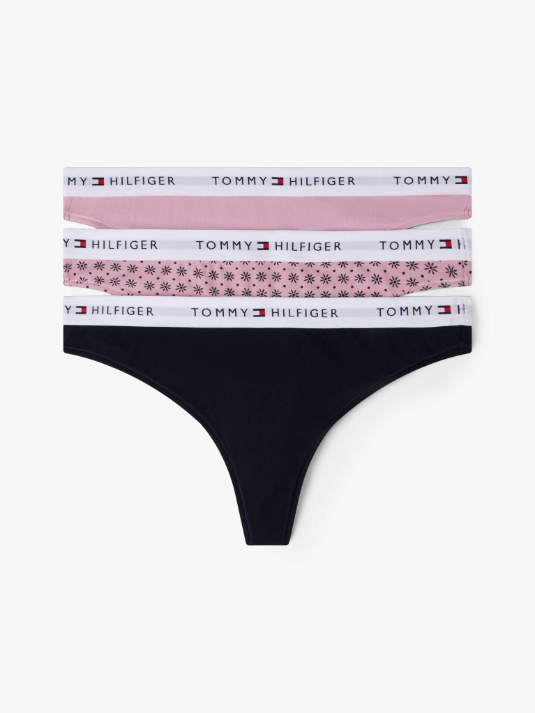 Multi 3-Pack Logo Waistband Thongs  Women