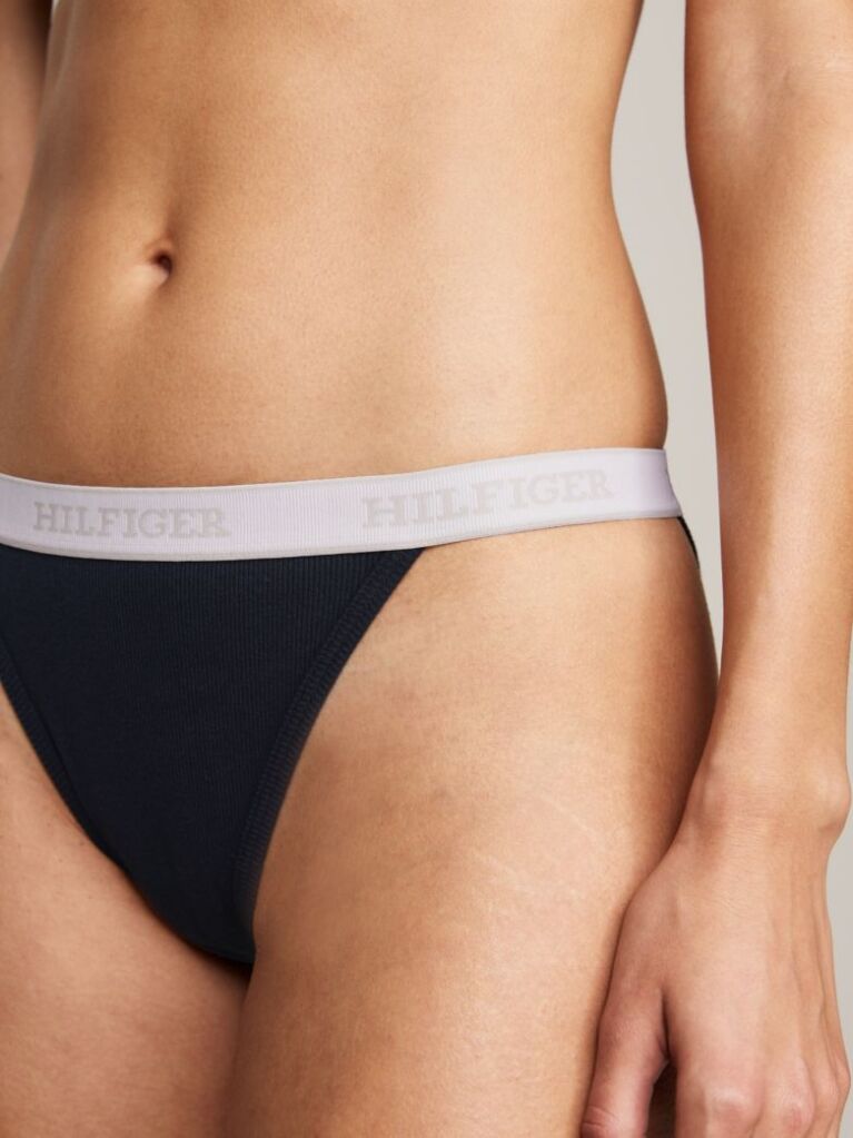 Blue Chilot Tanga Cu Logo Pe Talie Hilfiger Monotype   Femei