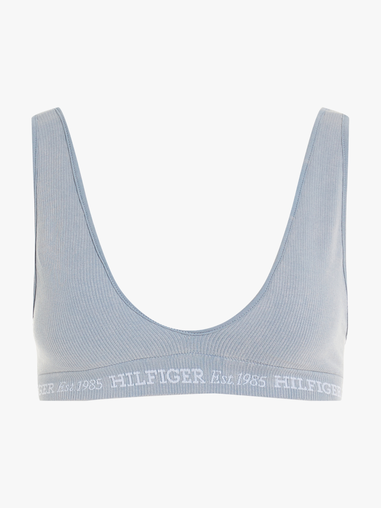 Blue Sutien Bralette Cu Perne Removabile Si Logo  Femei