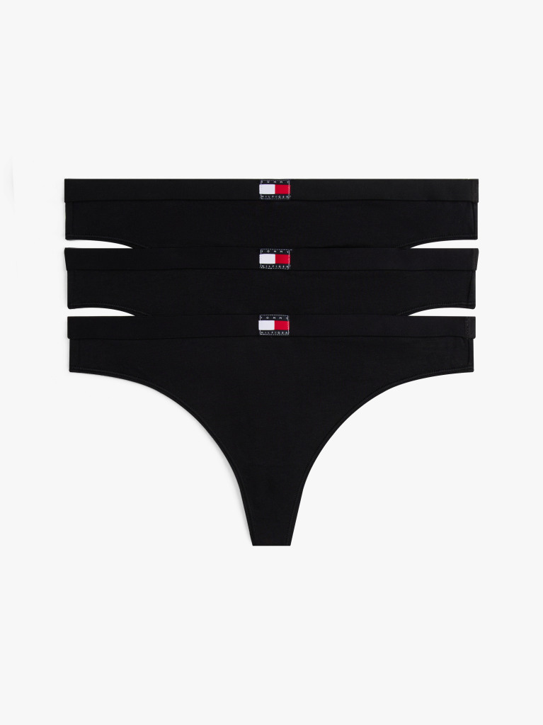 Negru Cutie Cadou 3-Pack Thong Cu Heritage Logo  Femei