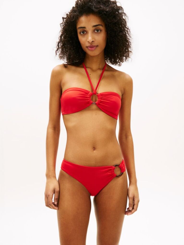 Rosu Slip Clasic Slim Cu Inel Cu Model Tortoiseshell  Femei