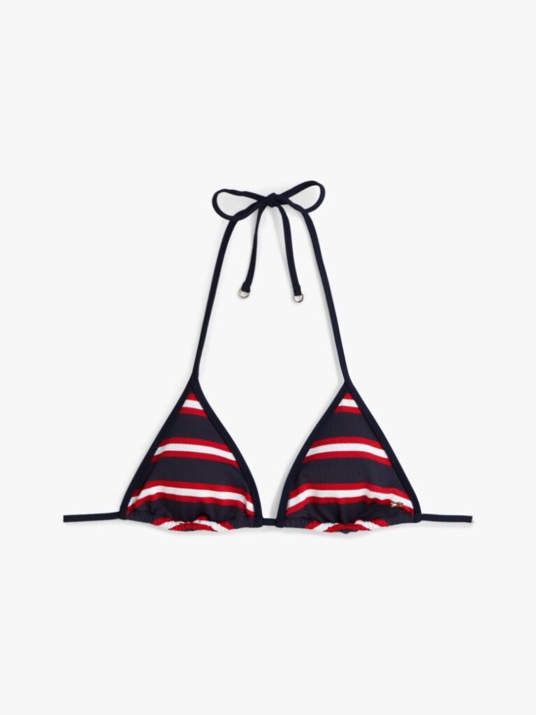 Multi Bikini Top Triunghi Ribbed Cu Dungi   Femei