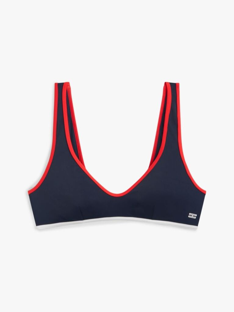 Blue Top Bikini Bralette Cu Spate Decupat  Femei