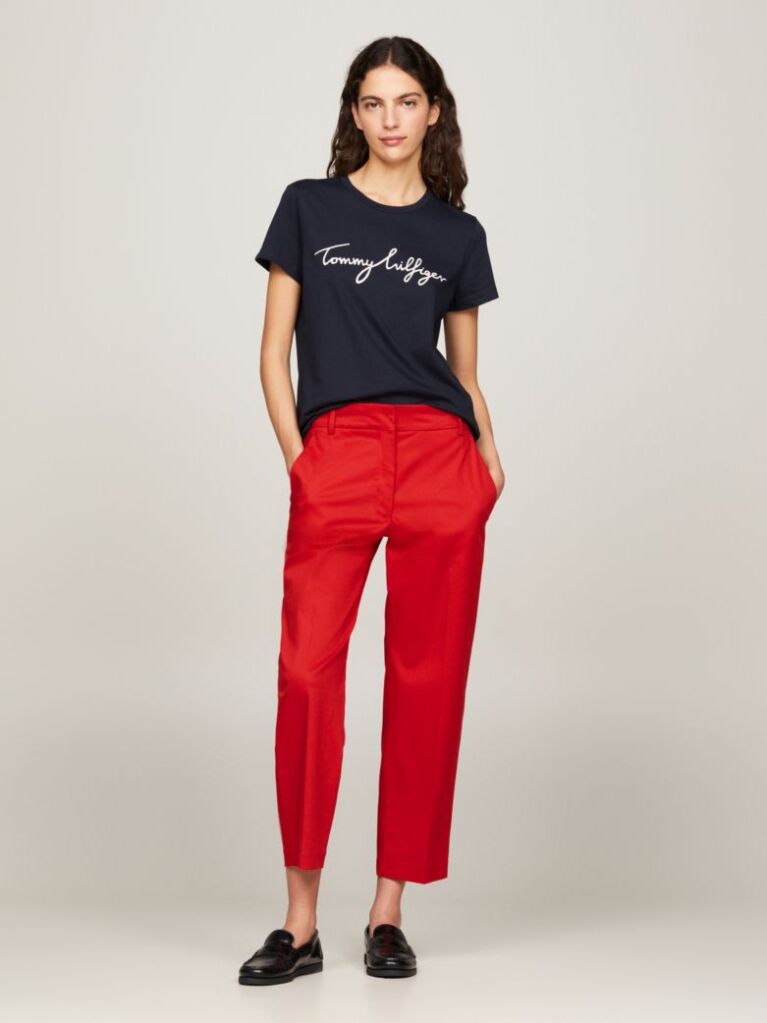 Blue Heritage Crew Neck Logo T-Shirt  Women