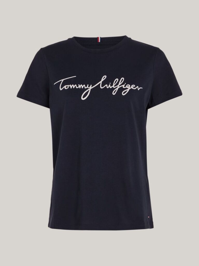 Blue Heritage Crew Neck Logo T-Shirt  Women